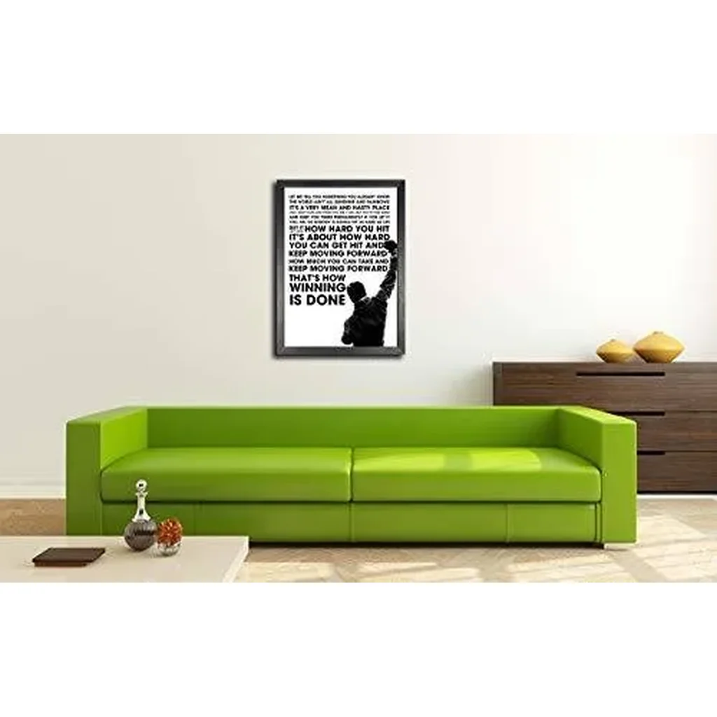 ALAYRA Rocky Balboa Sylvester Stallone A3 Unframed Motivation Quote Poster Sport Boxing Photo Inspiration Winner Picture 01 - Image 2