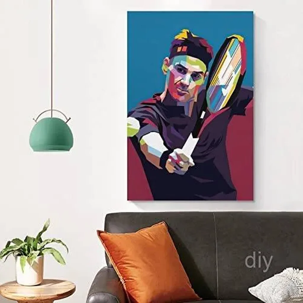 ALAYRA Roger Federer Poster The Motivational Posters For Home Decor Tennis Canvas For Boys Bedroom Gift Unframe-style 12x18inch(30x45cm) 01 - Image 2