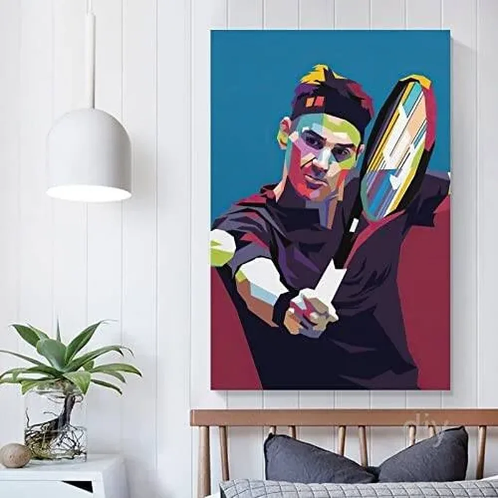 ALAYRA Roger Federer Poster The Motivational Posters For Home Decor Tennis Canvas For Boys Bedroom Gift Unframe-style 12x18inch(30x45cm) 01 - Image 3