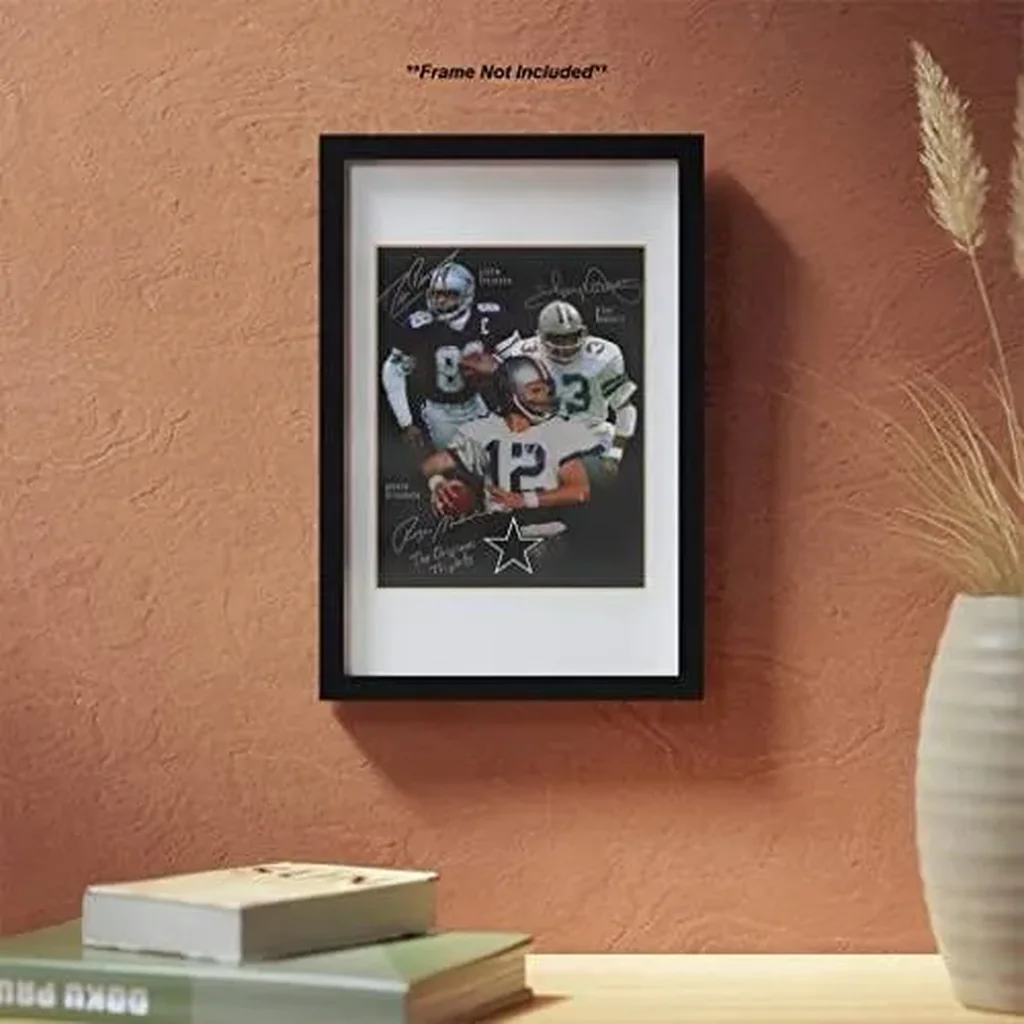 ALAYRA Roger Staubach Tony Dorsett Drew Pearson Signed Photo Autograph Print Wall Art Home Decor 01 - Image 3