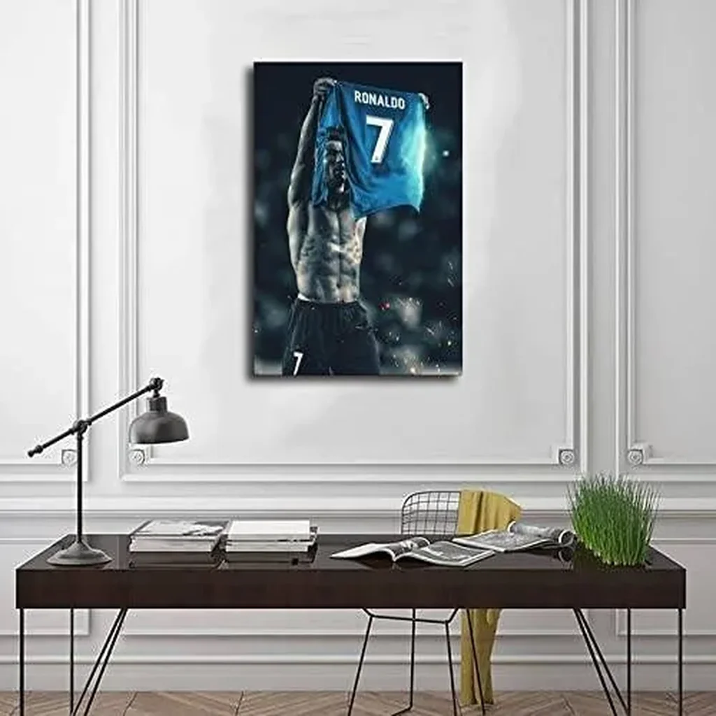 ALAYRA Ronaldo Poster Star Football Art Canvas Poster Bedroom Decor Sports Landscape Office Room Decor Gift Unframe-style-16x24inch(40x60cm) 01 - Image 3