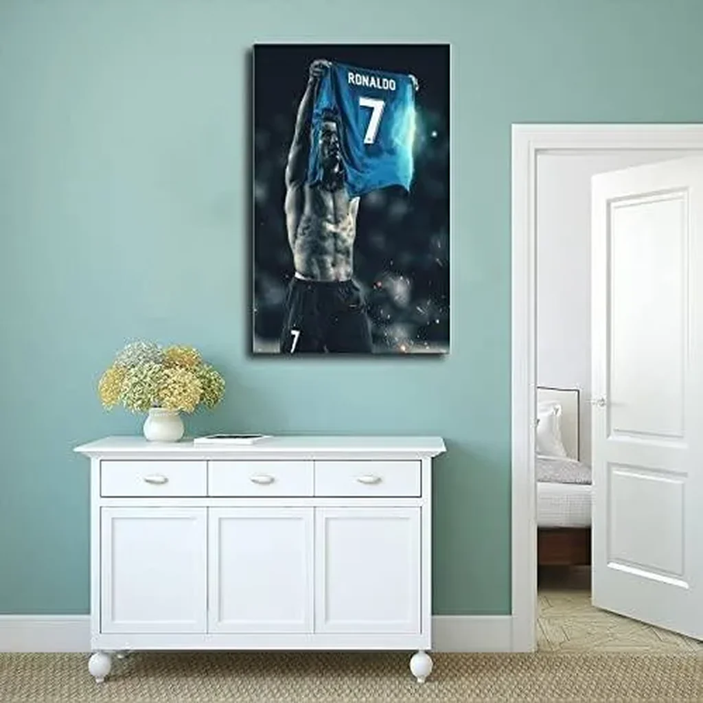 ALAYRA Ronaldo Poster Star Football Art Canvas Poster Bedroom Decor Sports Landscape Office Room Decor Gift Unframe-style-16x24inch(40x60cm) 01 - Image 4