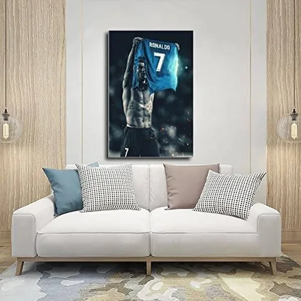 ALAYRA Ronaldo Poster Star Football Art Canvas Poster Bedroom Decor Sports Landscape Office Room Decor Gift Unframe-style-16x24inch(40x60cm) 01 - Image 5