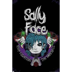 ALAYRA Sally Face - Crossed Guitars Wall Poster, 34L x 22.4W, Unframed Version 01