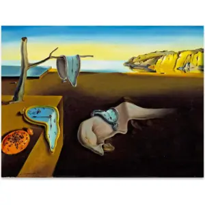 ALAYRA Salvador Dali Canvas Wall Art - Persistence of Memory Poster - Cool Home Decor - Famous Paintings Reproductions for Bedroom Living Room Office Unframed (12x16in/30x40cm) 01