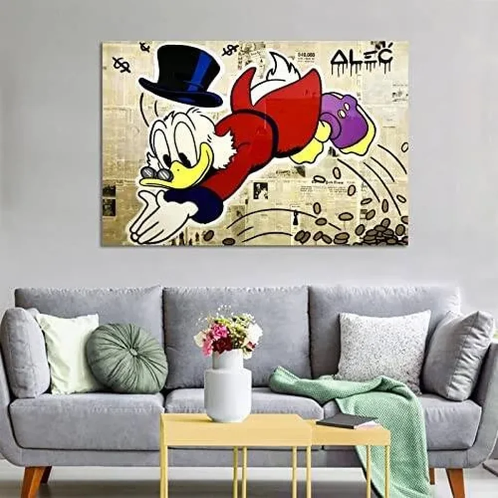 ALAYRA Scrooge McDuck Scrooge Poster Decorative Painting Canvas Wall Art Living Room Posters Bedroom Painting 12x18inch(30x45cm) 01 - Image 3