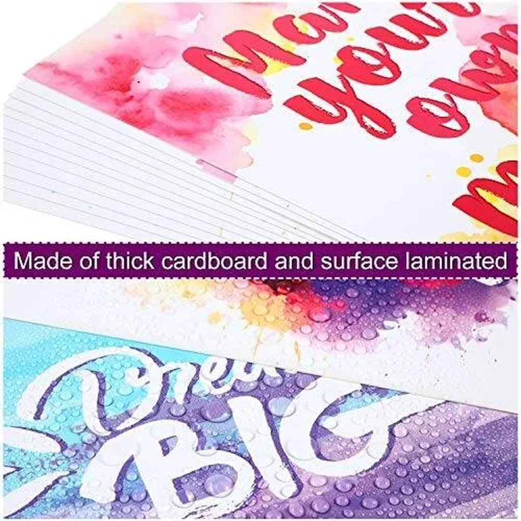 ALAYRA Set of 9 Inspirational Wall Art Prints Abstract Paint Motivational Quote Phrases Posters for Living Room Office Classroom Kids Room Decoration 8x10inch Unframed 01 - Image 4