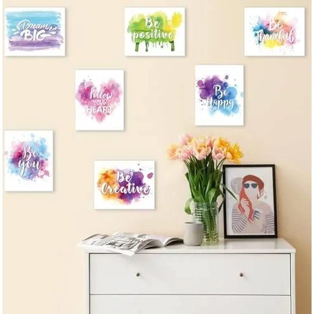 ALAYRA Set of 9 Inspirational Wall Art Prints Abstract Paint Motivational Quote Phrases Posters for Living Room Office Classroom Kids Room Decoration 8x10inch Unframed 01 - Image 6