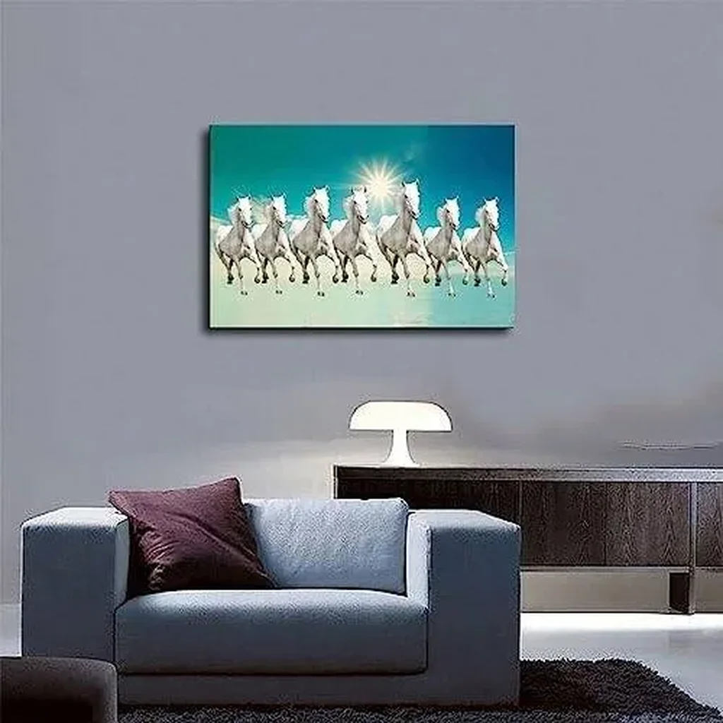ALAYRA Seven Lucky Running Wild Horses Art Animal Wall Art Running Horses Wall Posters 9 Canvas Poster Wall Art Decor Print Picture Paintings for Living Room Bedroom Decoration Unframe-style Unframe-s - Image 4