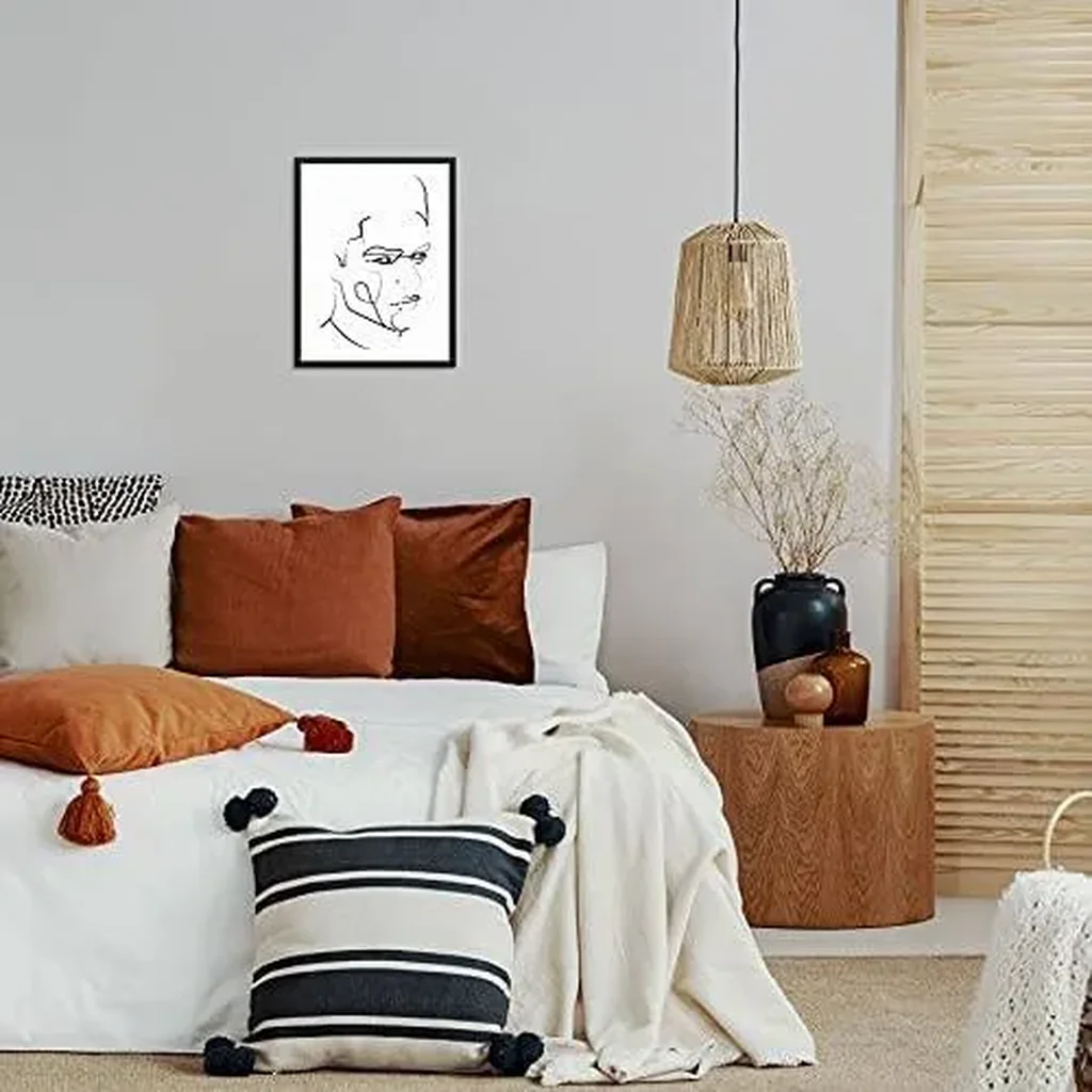 ALAYRA Sincerely, Not Abstract One Line Male Face Wall Decor Art Print Poster UNFRAMED Modern Minimalist Fashion Artwork for Women's and Men's Bedroom Living Room Bathroom or Home Office (MALE 2 11"x1 - Image 5