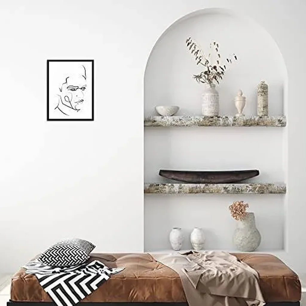 ALAYRA Sincerely, Not Abstract One Line Male Face Wall Decor Art Print Poster UNFRAMED Modern Minimalist Fashion Artwork for Women's and Men's Bedroom Living Room Bathroom or Home Office (MALE 2 11"x1 - Image 6
