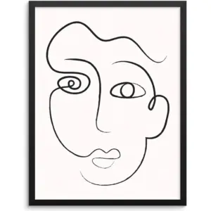 ALAYRA Sincerely, Not Continuous Line Abstract Face Art Print Minimalist Wall Decor Poster 11''x14'' UNFRAMED Modern Trendy Fashion Artwork for Living Room Bedroom or Entryway (OPTION 2) 01