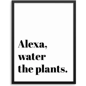 ALAYRA Sincerely, Not Funny Sarcastic Quote Art Print Water the Plants Wall Poster 11" x14 UNFRAMED Modern Black White Typography Artwork for Living Room Laundry Kitchen Bedroom Bathroom (11"x14", PLA