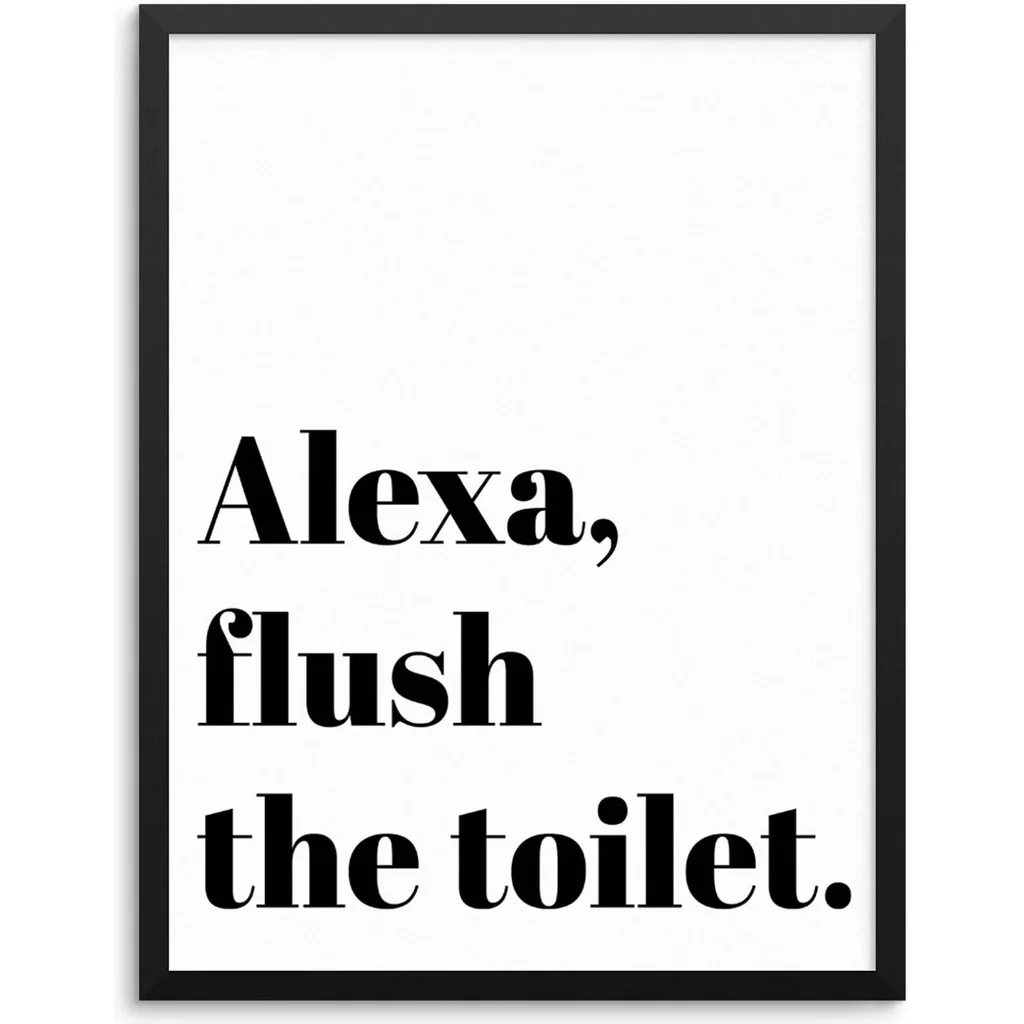 ALAYRA Sincerely, Not Funny Sarcastic Quote Wall Decor Art Print -UNFRAMED- Modern Black White Typography Artwork for Bathroom (8"x10", FLUSH) 01