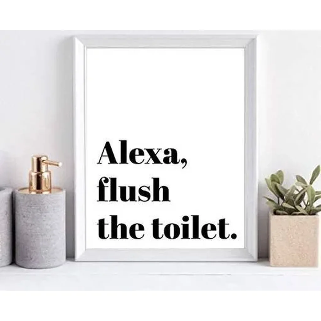 ALAYRA Sincerely, Not Funny Sarcastic Quote Wall Decor Art Print -UNFRAMED- Modern Black White Typography Artwork for Bathroom (8"x10", FLUSH) 01 - Image 2