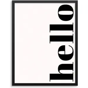 ALAYRA Sincerely, Not Hello Welcome Sign Art Print Minimalist Typography Poster 11"x14" UNFRAMED Modern Artwork Picture Gallery Wall Decor 01