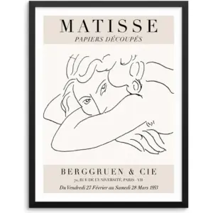 ALAYRA Sincerely, Not Henri Mattise Art Print Gallery Wall Exhibition Poster 11"x14" UNFRAMED Mid-Century Artwork for Bedroom, Entryway or Living Room Decor (OPTION 1) 01