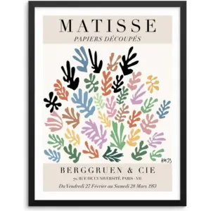 ALAYRA Sincerely, Not Henri Mattise Colorful Gallery Wall Exhibition Art Print Papiers Dcoups Poster 11"x14" UNFRAMED Mid-Century Artwork for Bedroom Bathroom or Living Room Decor (OPTION 8) 01