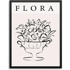 ALAYRA Sincerely, Not Minimalist One Line Art Print Botanical Abstract Flowers Poster - 11"x14" UNFRAMED Artwork for Living Room Bedroom Kitchen Dining Room or Bathroom Wall Decor (OPTION 3) 01