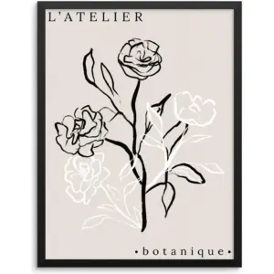 ALAYRA Sincerely, Not Minimalist One Line Art Print Botanical Abstract Flowers Poster - 11"x14" UNFRAMED Artwork for Living Room Bedroom Kitchen Dining Room or Bathroom Wall Decor (OPTION 8) 01