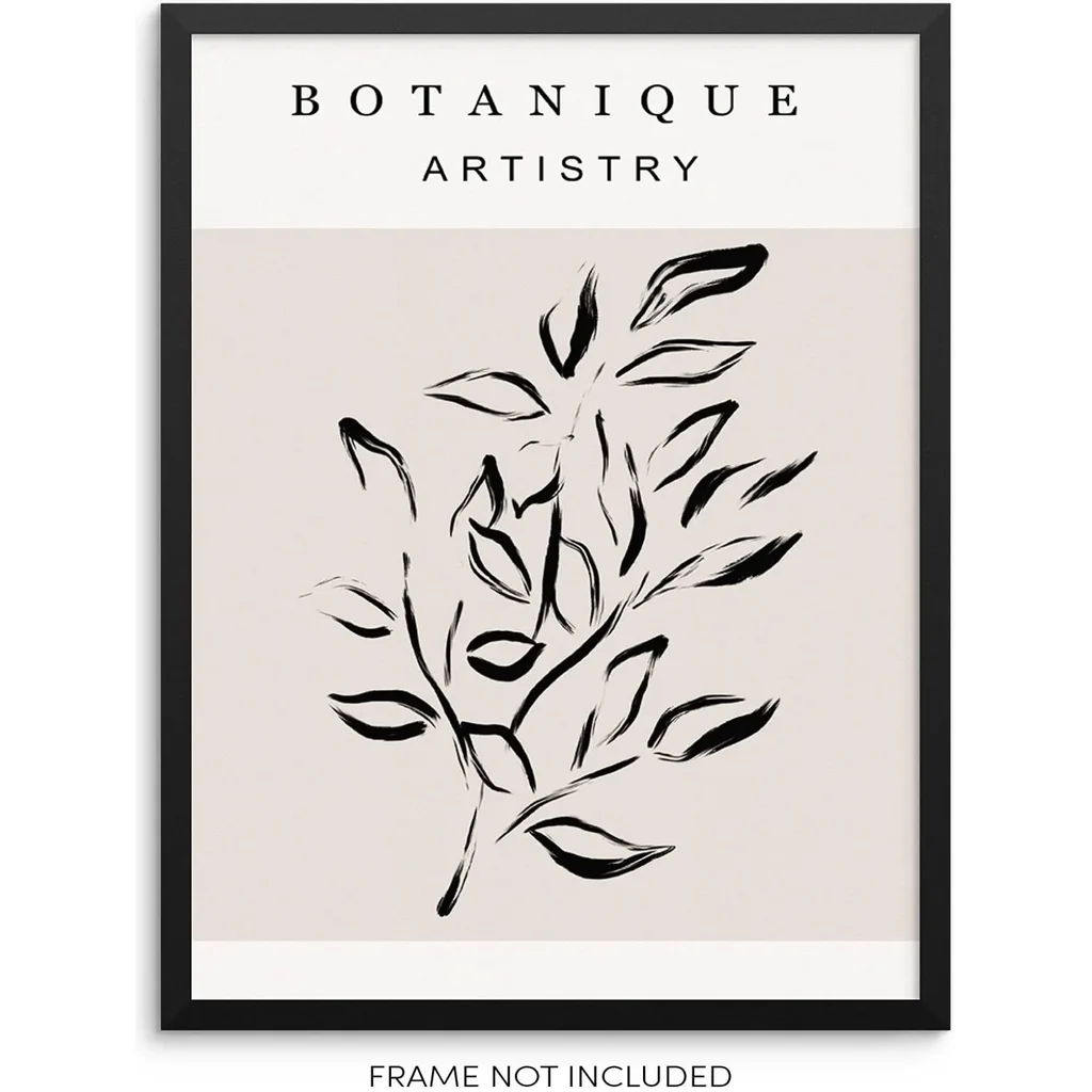 ALAYRA Sincerely, Not Minimalist One Line Art Print Botanical Abstract Poster 11"x14" UNFRAMED Artwork for Living Room Bedroom Kitchen Dining Room or Bathroom Wall Decor (OPTION 4) 01