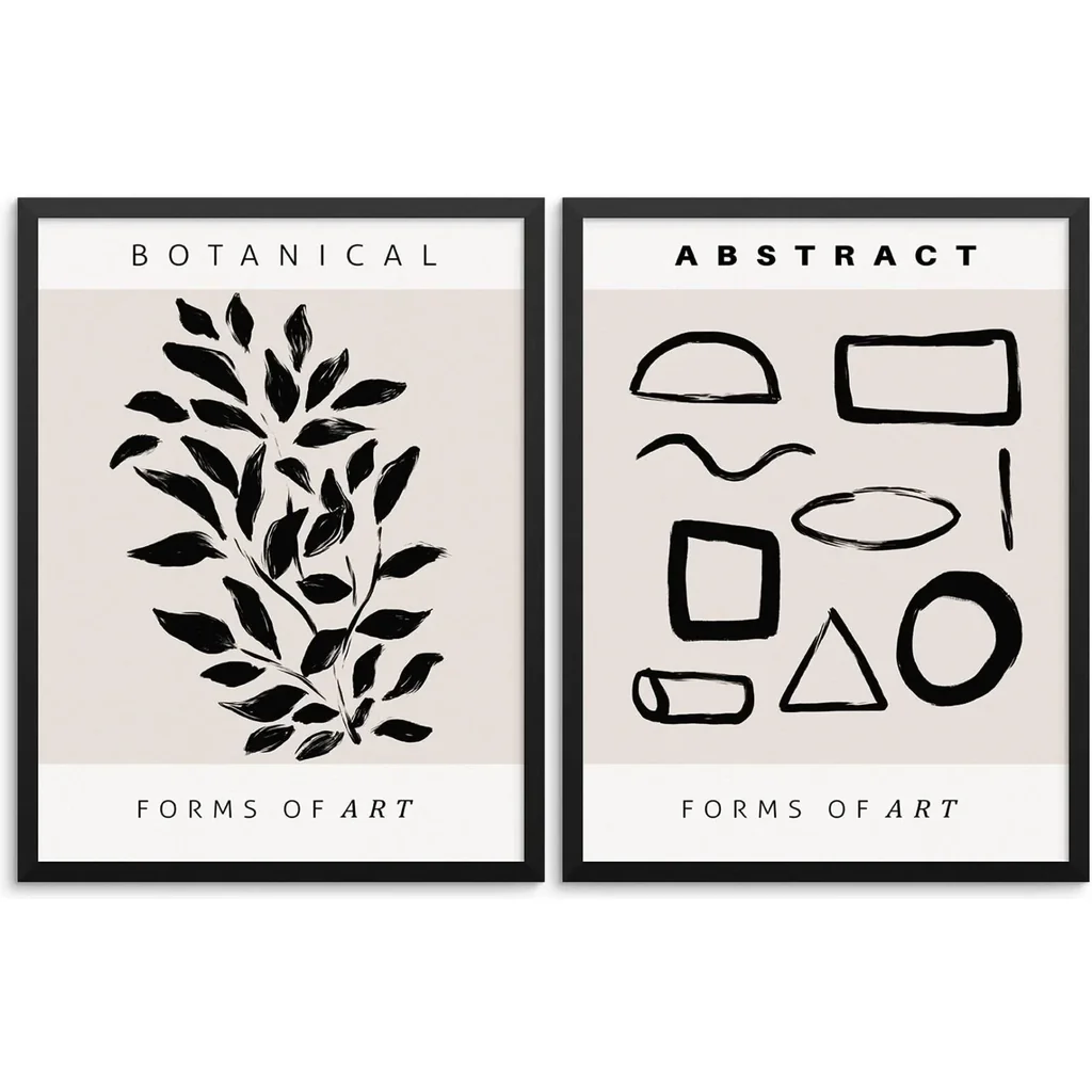 ALAYRA Sincerely, Not Minimalist One Line Art Print Set Abstract Shapes and Botanical Posters 11"x14" UNFRAMED Artwork for Living Room Bedroom Kitchen Dining Room or Bathroom Wall Decor (OPTION 5) 01