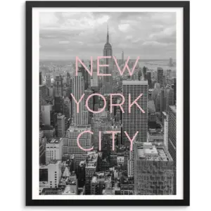 ALAYRA Sincerely, Not New York City Wall Decor Art Print Poster - NYC Skyline -11"x14" UNFRAMED - Modern Black and White Fashion Artwork for Bedroom, Bathroom, Living Room or Home Office 01