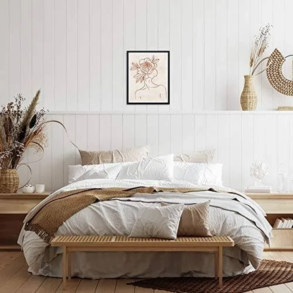 ALAYRA Sincerely, Not One Line Wall Art Print Abstract Woman's Body Shape with Flower Trendy Home Decor Poster 11"x14" UNFRAMED Minimalist Artwork for Living Room Bedroom Bathroom (OPTION 1) 01 - Image 3