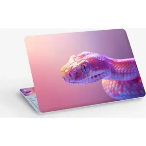 ALAYRA Snake Animal Digital Art, Laptop Skin Sticker Decal, 13.3 14 15 15.4 15.6 Inch Laptop Universal Vinyl Skin Sticker Cover, Dustproof, Waterproof, Decal Protector With Free 2 Wrist Pads 01