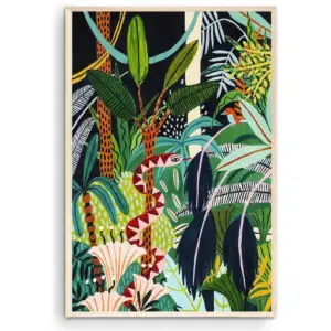 ALAYRA Snake Art Botanical Print Jungle Safari Botanical Illustration Tropical Art Jungle Print Animal Prints Nursery Wall Art Snake Print (Unframed) (11x14) 01