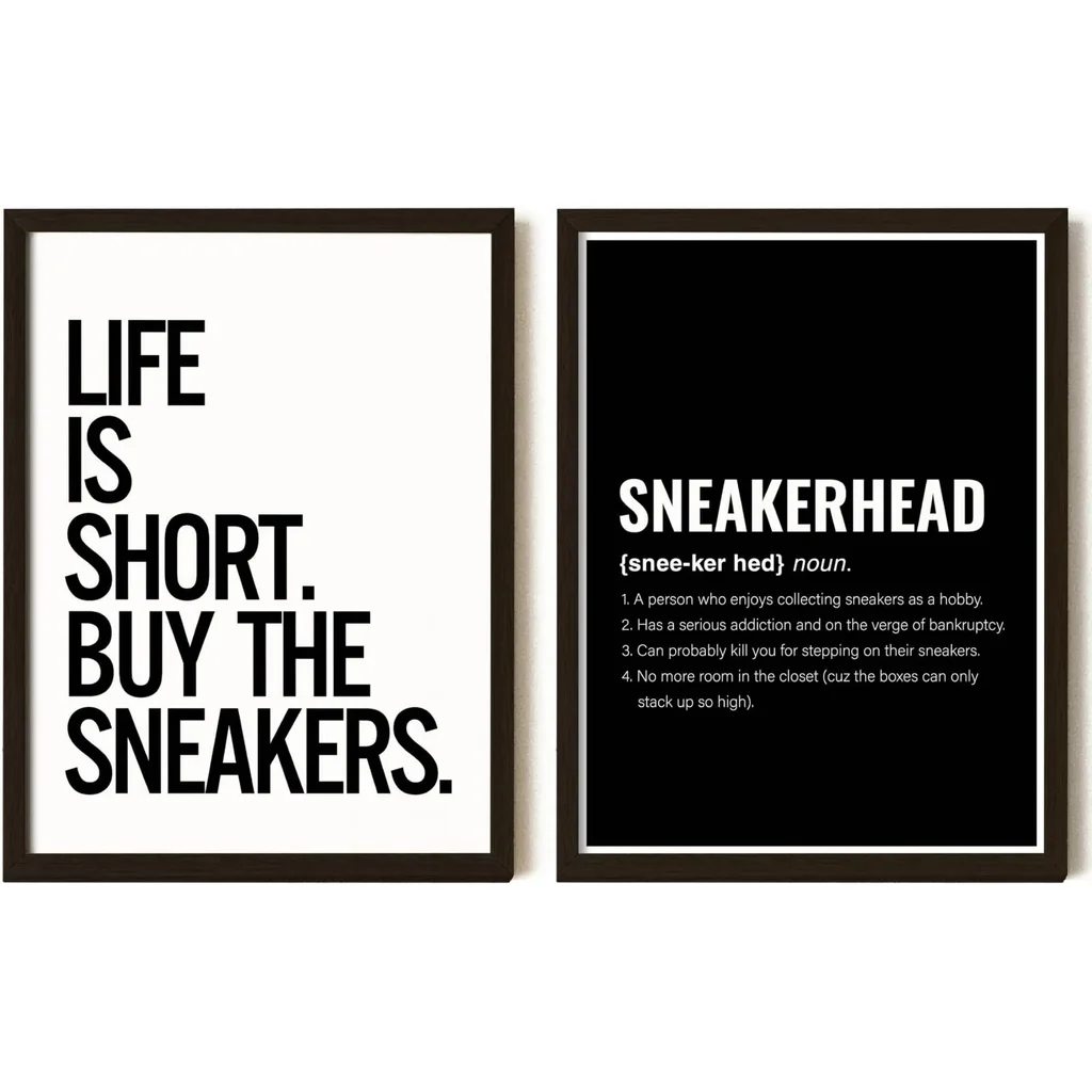 ALAYRA Sneaker Poster - 12x16 Shoe Decor, Shoe Posters for Wall, Sneakerhead Room Decor, Mens Sneaker Wall Art Prints (Unframed) 01