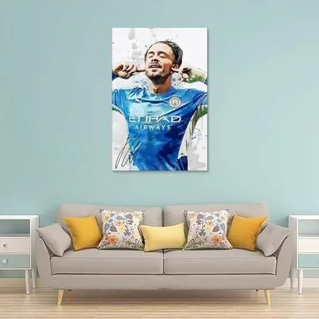 ALAYRA Soccer Star Jack Grealish Art Poster Personality Decorative Painting Canvas Wall Art Living Room Aesthetic Posters Bedroom Painting. Unframe-style, 12x18inch(30x45cm) 01 - Image 2