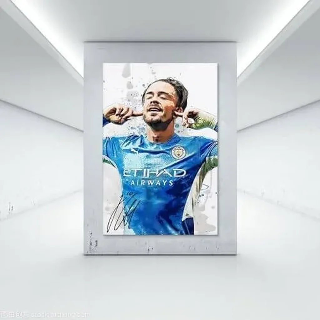 ALAYRA Soccer Star Jack Grealish Art Poster Personality Decorative Painting Canvas Wall Art Living Room Aesthetic Posters Bedroom Painting. Unframe-style, 12x18inch(30x45cm) 01 - Image 7