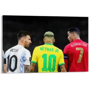 ALAYRA Soccer Superstars Messi, Neymar Poster Soccer Fan Gift Sports Football Art Wall Decor Poster (Unframe 12x18inch) 01