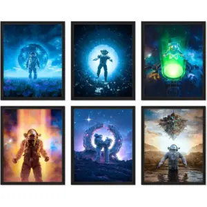 ALAYRA Space Posters for Boys Room, Outer Space Posters for Kids, Galaxy Bulletin Board Decorations, Galaxy Classroom Decorations, Space Educational Poster - Unframed (8x10) 01