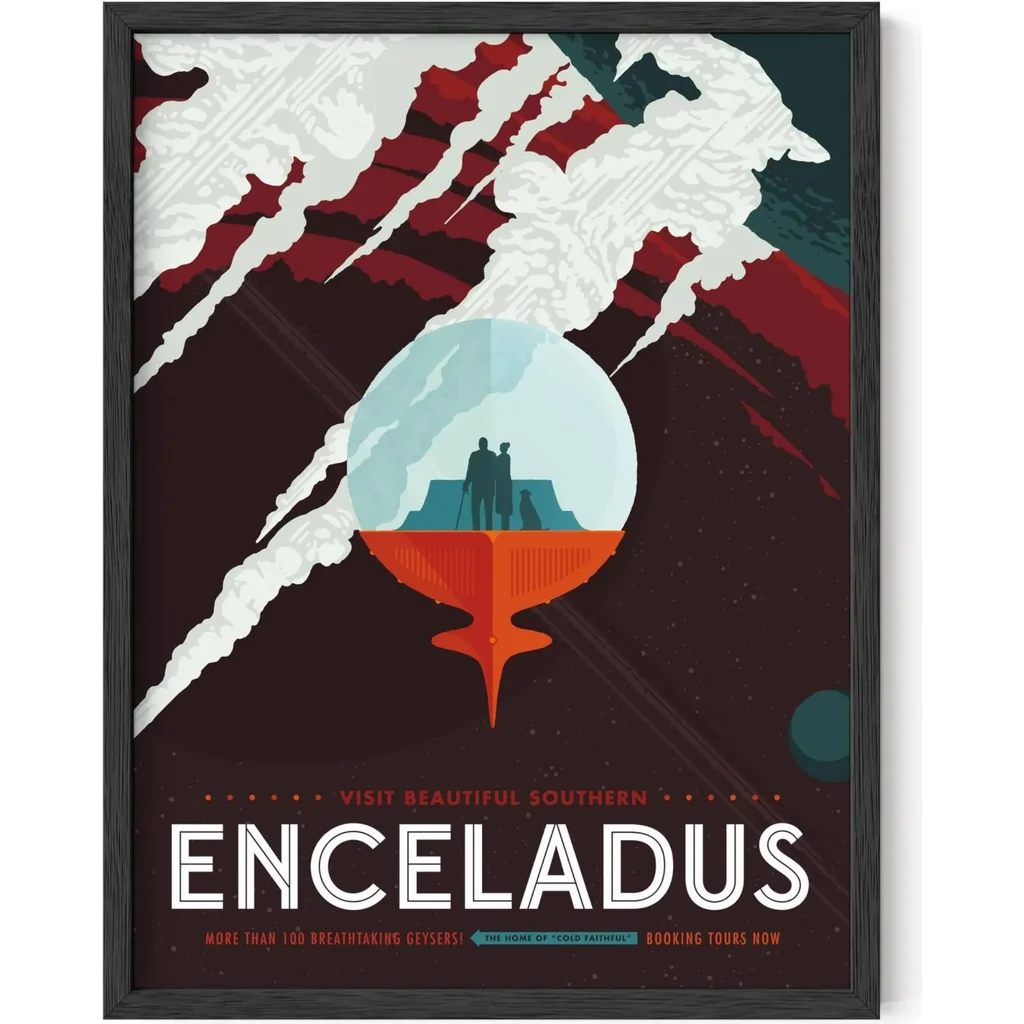 ALAYRA Space Wall Art - Vintage Space Posters, NASA JPL Poster, Vintage NASA Posters for Walls, Exploration Wall Art, Visions of the Future Poster, Exploration Poster UNFRAMED 12"x16" 01