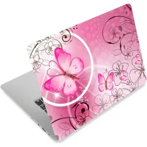 ALAYRA SpecialBag Pink Butterflies & Flowers NEW 11.6" 12.1" 13" 13.1" 13.3" 14" 15" 15.4" 15.6" Netbook Laptop Skin Sticker Reusable Protector Cover Case for 01