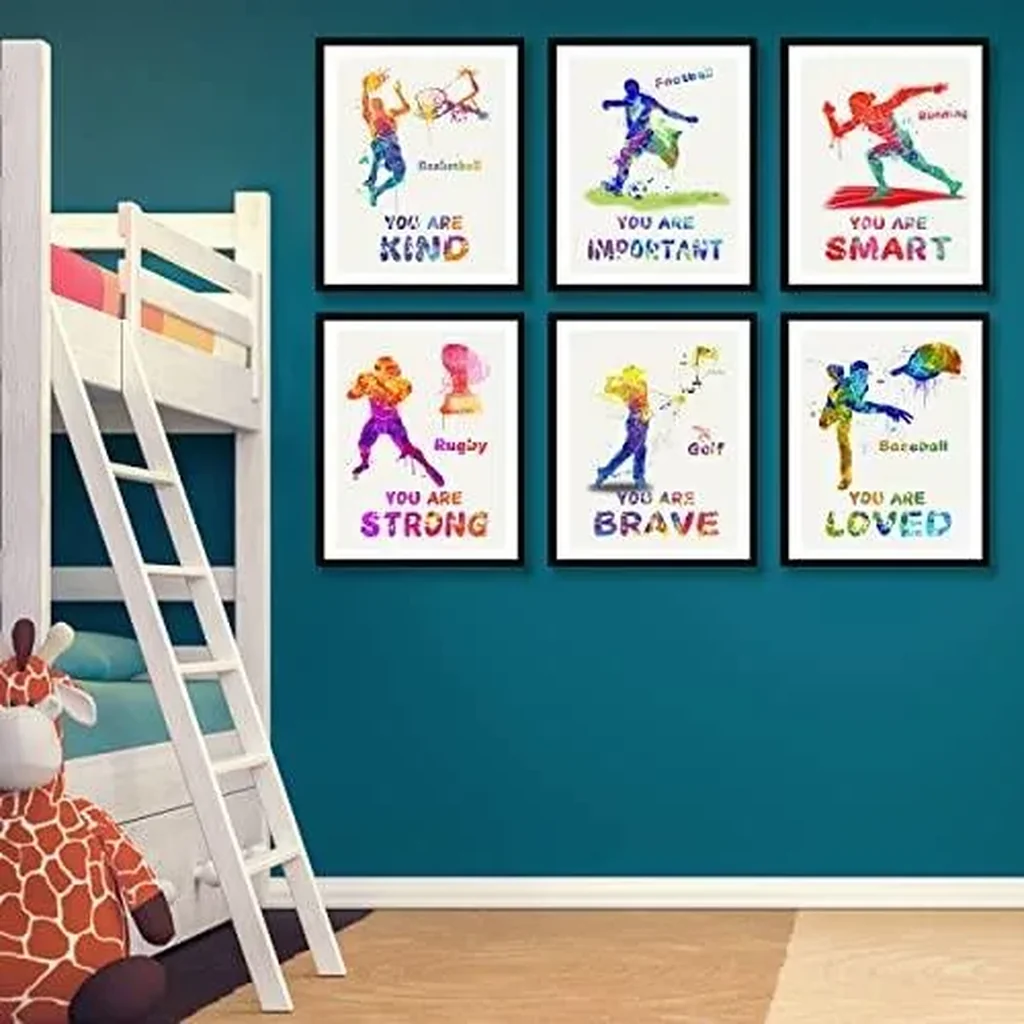 ALAYRA Sports Wall Art Posters spots Wall Decor Prints Motivational Quote Room Decor Photo Pictures for Kids Boys Nursery Bedroom Decorations (11"x14" UNFRAMED) 01 - Image 4