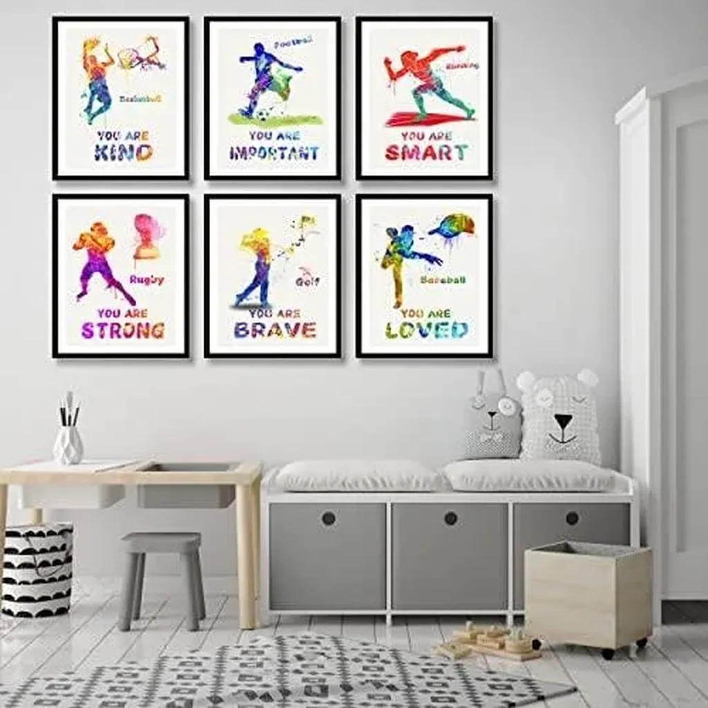 ALAYRA Sports Wall Art Posters spots Wall Decor Prints Motivational Quote Room Decor Photo Pictures for Kids Boys Nursery Bedroom Decorations (11"x14" UNFRAMED) 01 - Image 5
