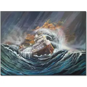 ALAYRA SS Edmund Fitzgerald Poster Painting Canvas Print Art (6) Canvas Painting Wall Art Poster for Bedroom Living Room Decor 16x20inch(40x51cm) Unframe-style-2 01
