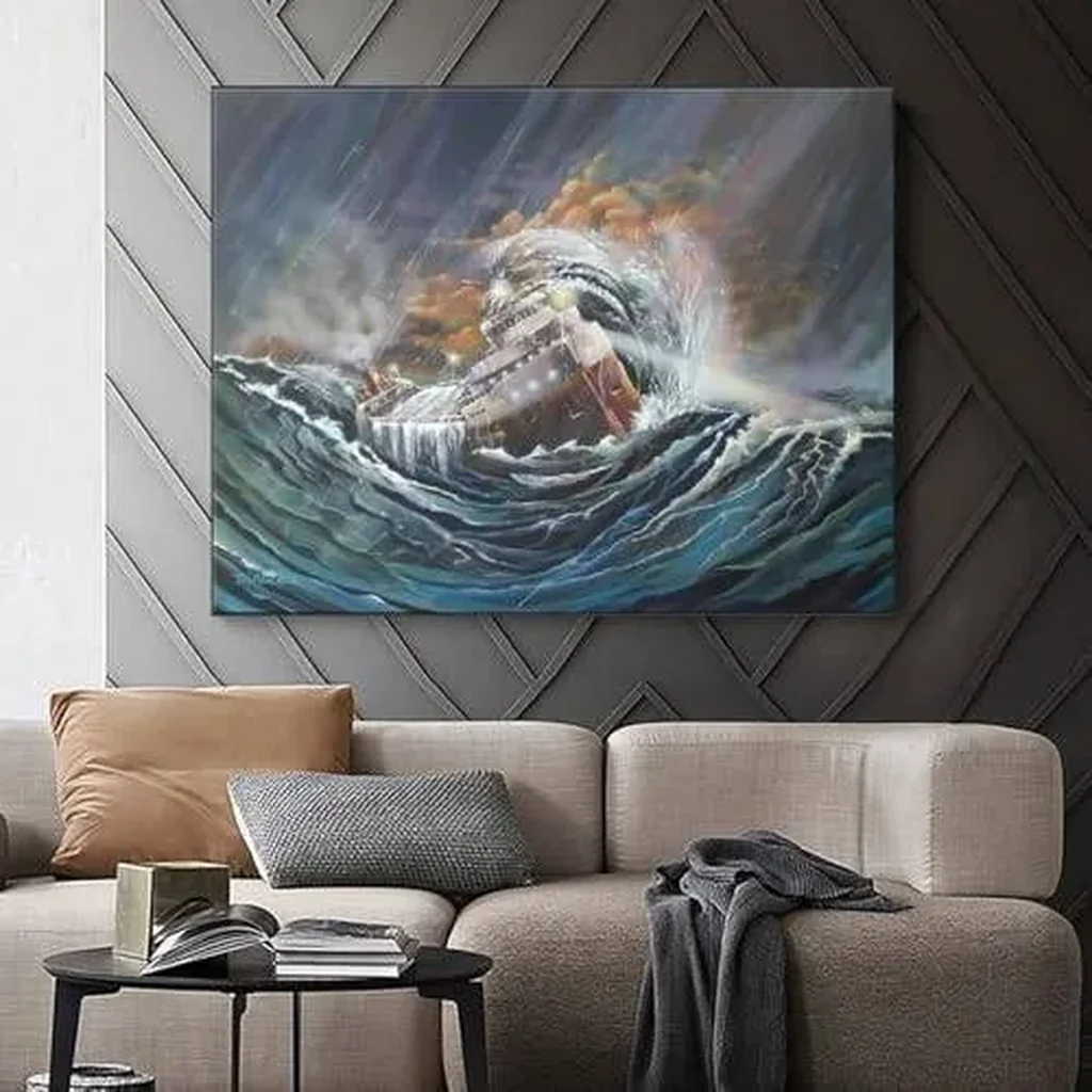 ALAYRA SS Edmund Fitzgerald Poster Painting Canvas Print Art (6) Canvas Painting Wall Art Poster for Bedroom Living Room Decor 16x20inch(40x51cm) Unframe-style-2 01 - Image 2