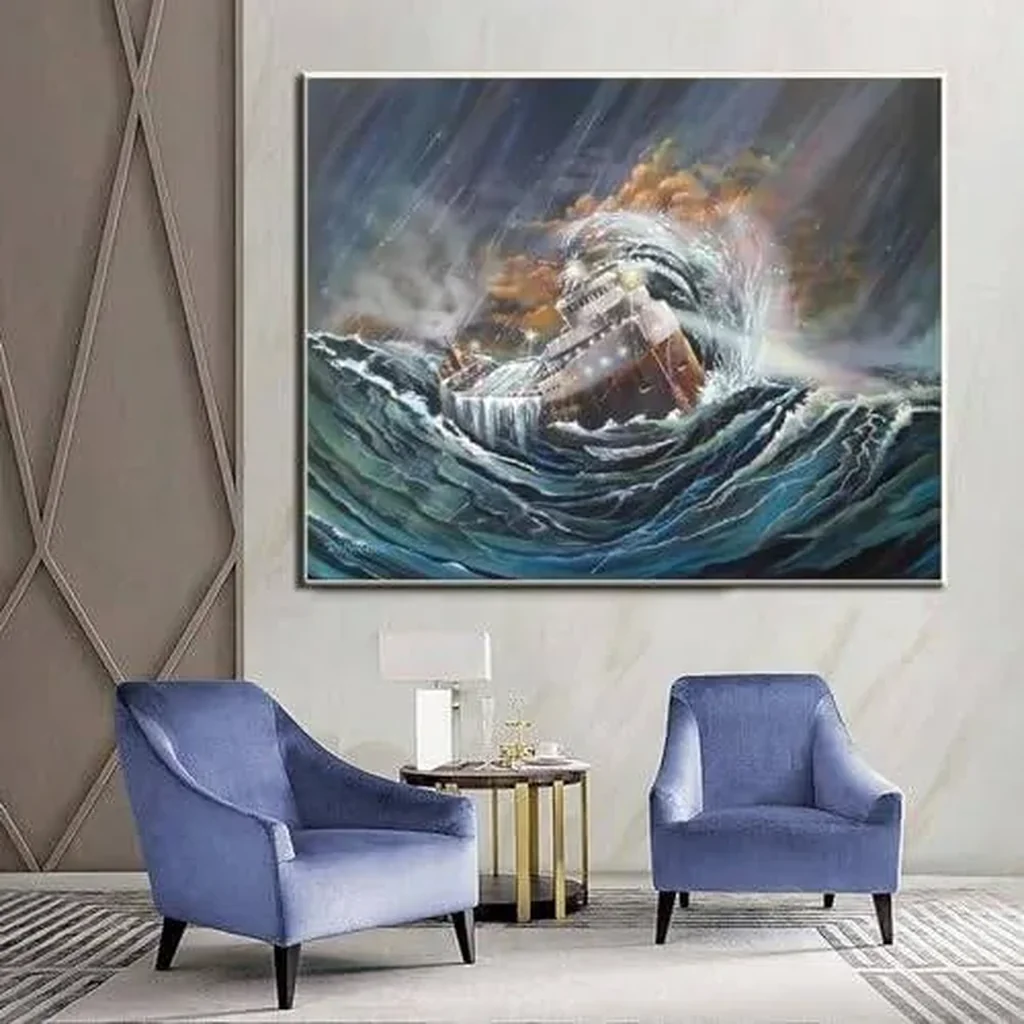 ALAYRA SS Edmund Fitzgerald Poster Painting Canvas Print Art (6) Canvas Painting Wall Art Poster for Bedroom Living Room Decor 16x20inch(40x51cm) Unframe-style-2 01 - Image 3