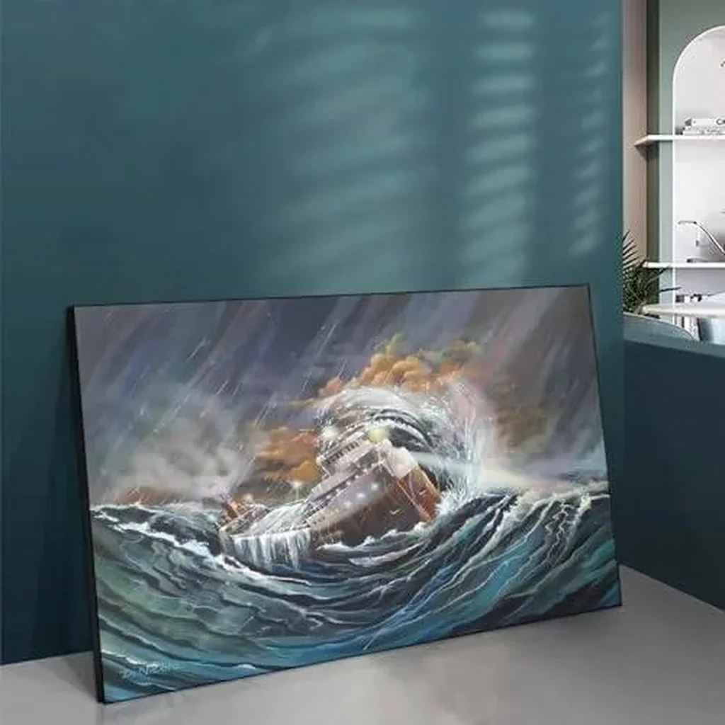 ALAYRA SS Edmund Fitzgerald Poster Painting Canvas Print Art (6) Canvas Painting Wall Art Poster for Bedroom Living Room Decor 16x20inch(40x51cm) Unframe-style-2 01 - Image 4
