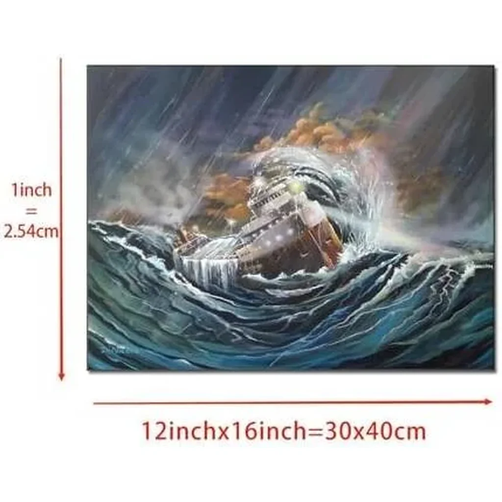 ALAYRA SS Edmund Fitzgerald Poster Painting Canvas Print Art (6) Canvas Painting Wall Art Poster for Bedroom Living Room Decor 16x20inch(40x51cm) Unframe-style-2 01 - Image 6