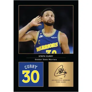 ALAYRA Steph Curry Signed A4 Printed Photo Picture Display Gift For Basketball Fans Digitally Reproduced Signature Unframed 01