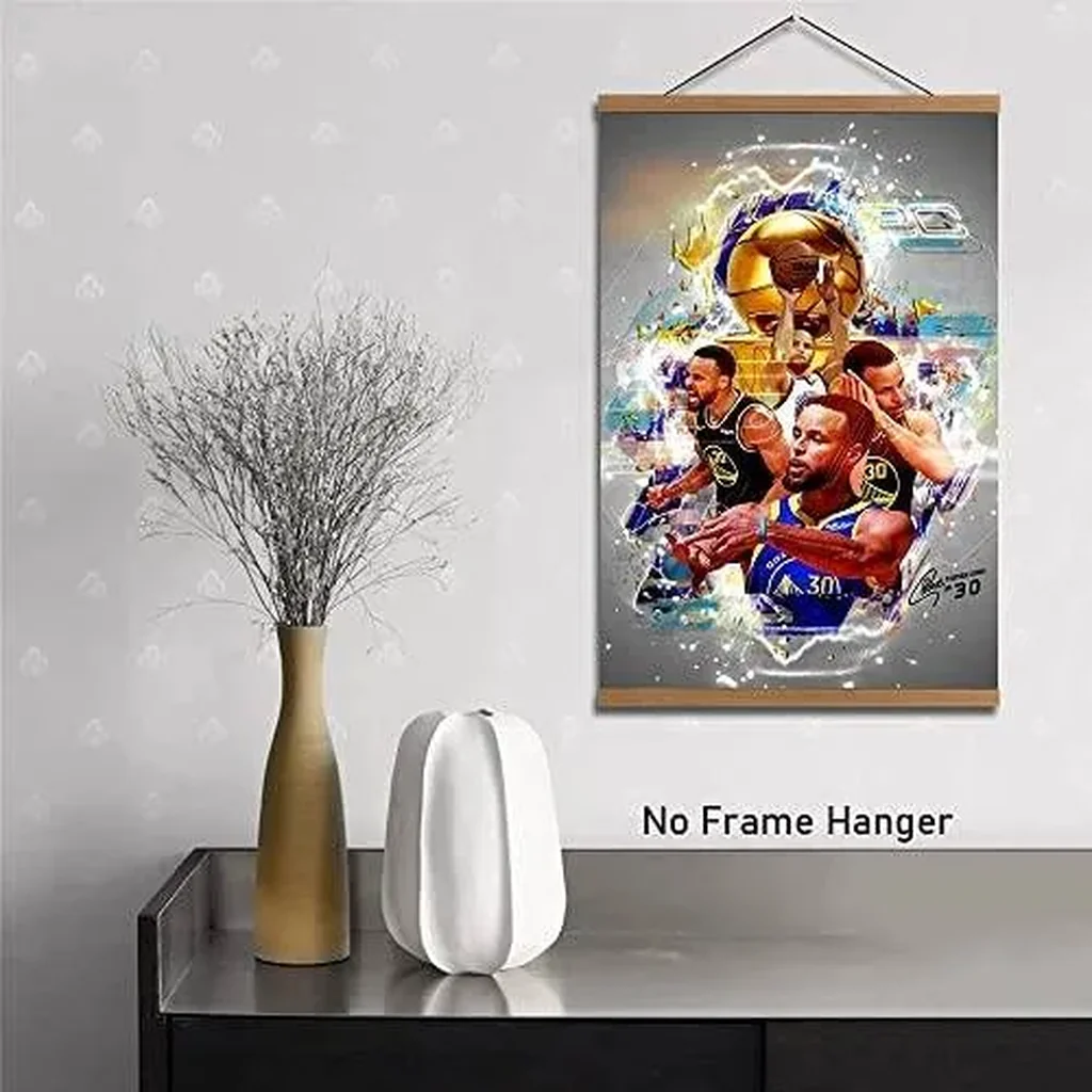 ALAYRA Stephen Curry Canvas Poster, Success Poster Champion Wall Art, Inspirational Basketball Poster for Man Cave Boys Room Office Decor, Golden State Warriors, Stephen Curry Art Print, 16"x24" - Unf - Image 2