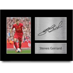 ALAYRA Steven Gerrard Signed A4 Printed Autograph Liverpool Print Photo Picture Display 01