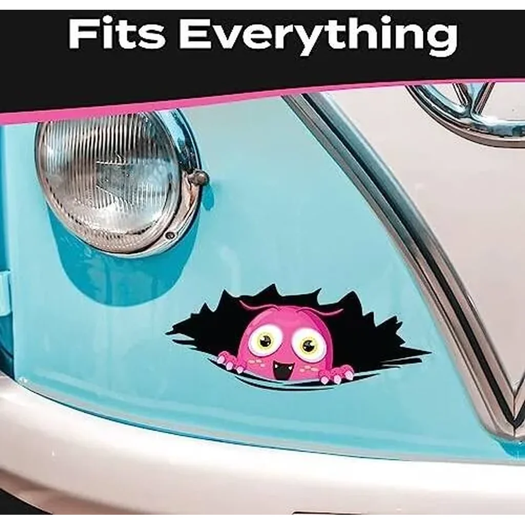 ALAYRA Stickios Bumper Sticker for Cars, Trucks, Laptops & More, Cute Pink Peekie Monster 01 - Image 5