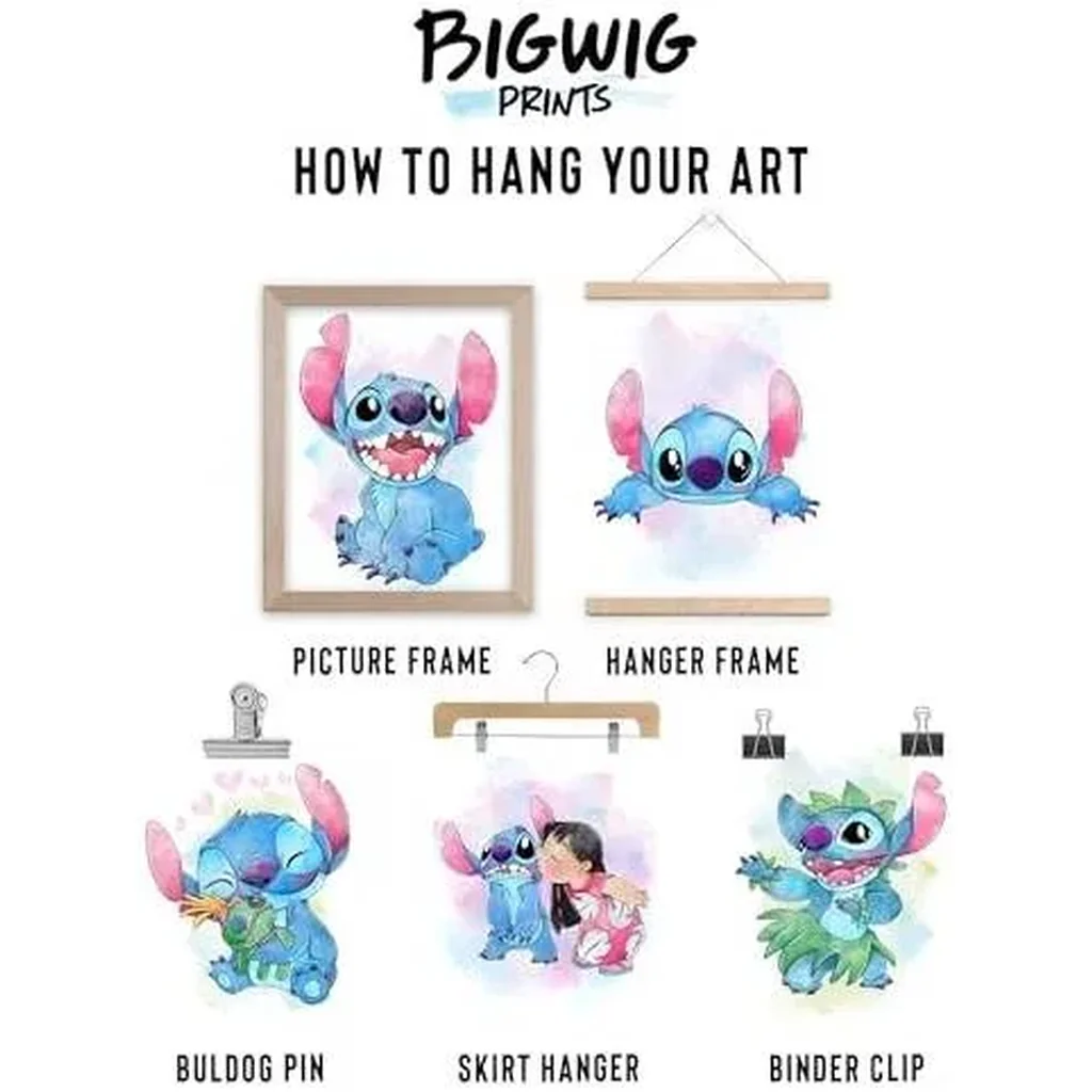 ALAYRA Stitch Room Decor - Stitch Poster, Stitch Decor, Stitch Wall Decor, Lilo and Stitch Bedroom Decor, Stitch Decorations for Room, Lilo and Stitch Decor, Nursery - 6 Pack (8x10) Unframed 01 - Image 4