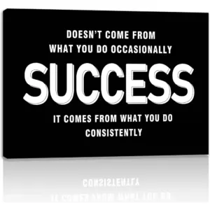 ALAYRA success wall art, motivational wall decor, Inspirational Poster Quotes Home Decor for Living Room Bedroom Office Bathroom Canvas Print Sign Framed Art Decoration Ready to Hang 01